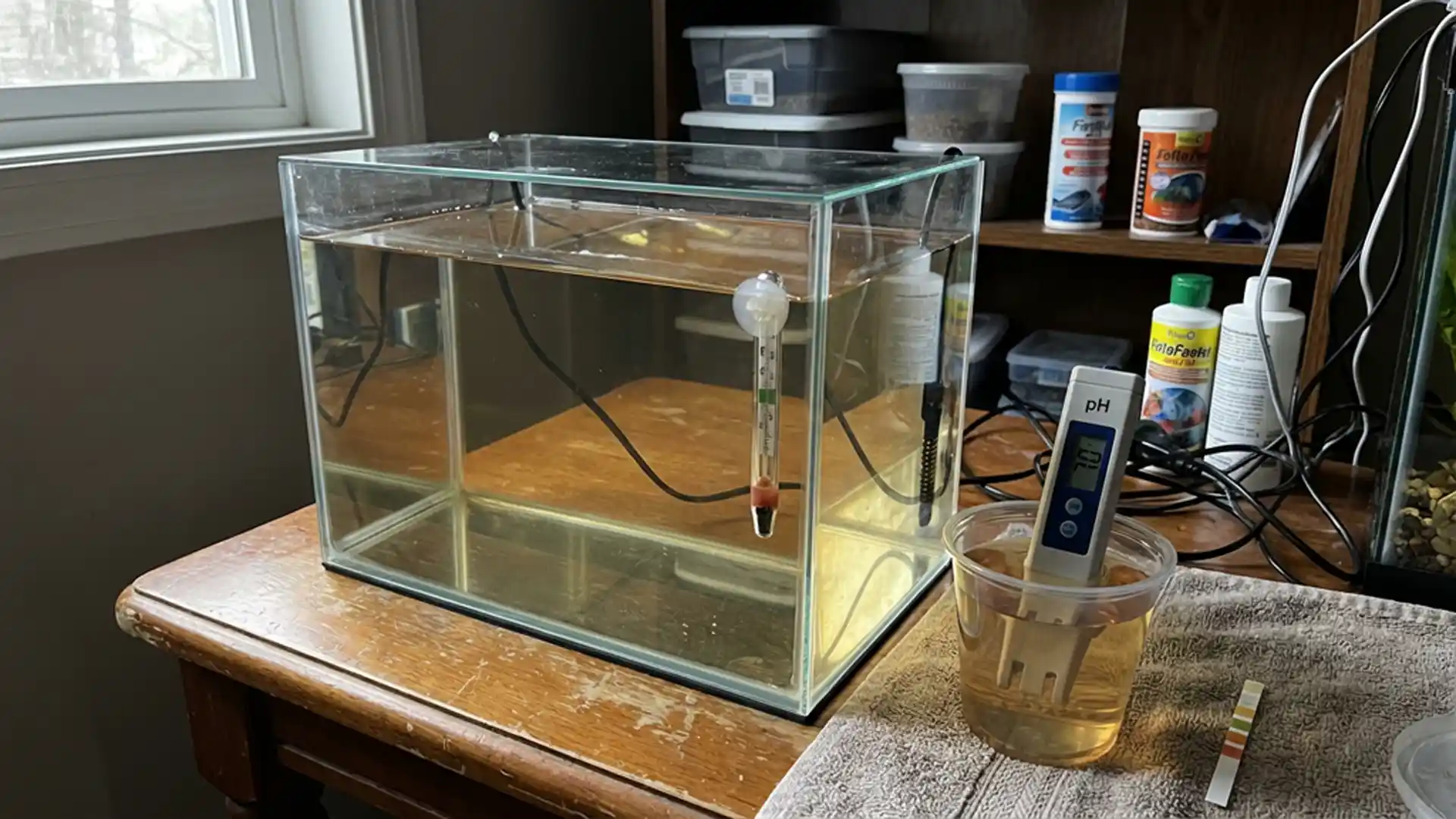 Thai wild betta breeder setup with calm blackwater conditions