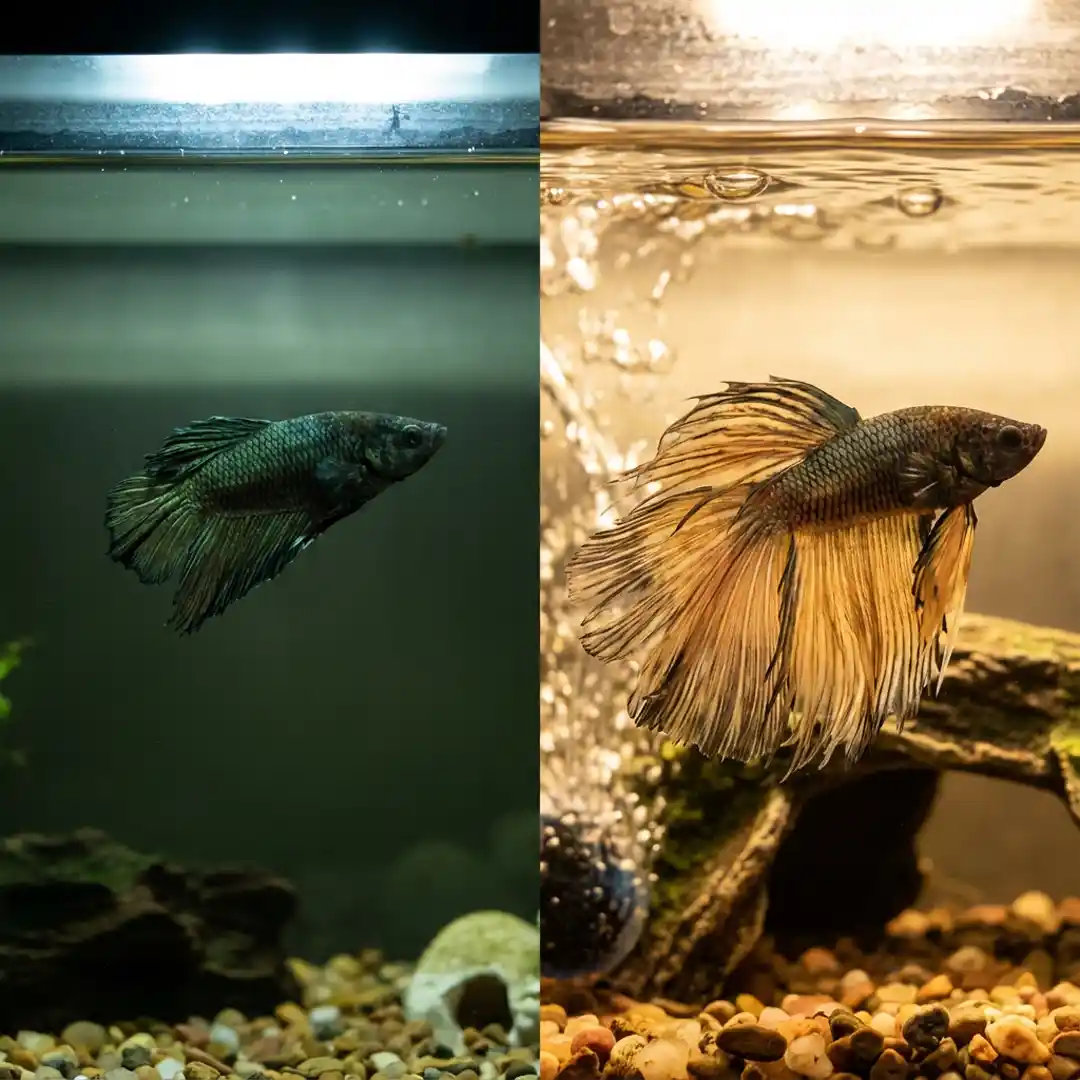 Common care risks for wild betta and fancy betta fish